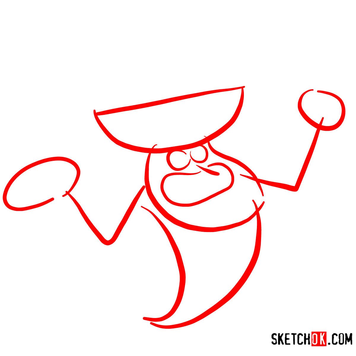 How to draw The Flying Dutchman | SpongeBob - step 01