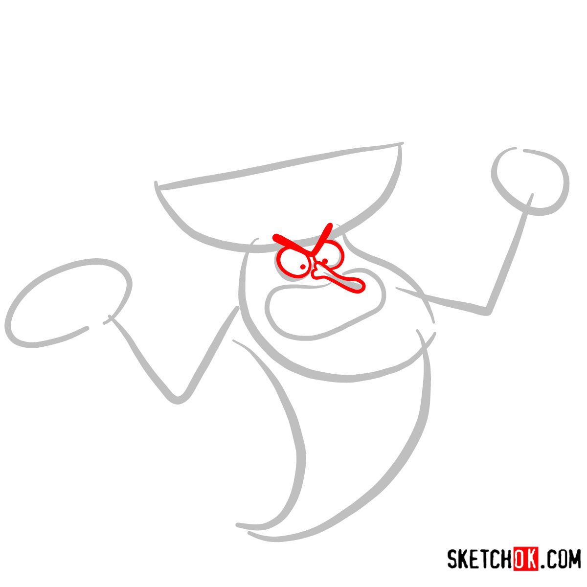 How to draw The Flying Dutchman | SpongeBob - step 02