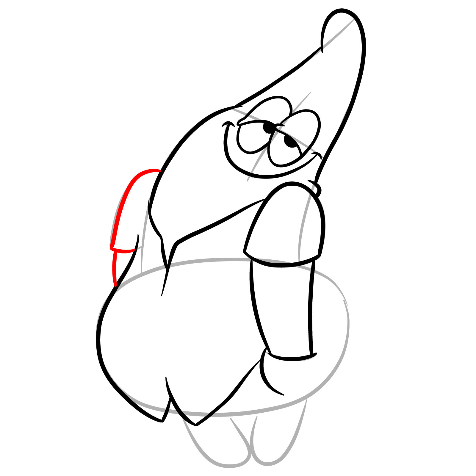 How to Draw Patrick from The Patrick Star Show - step 12