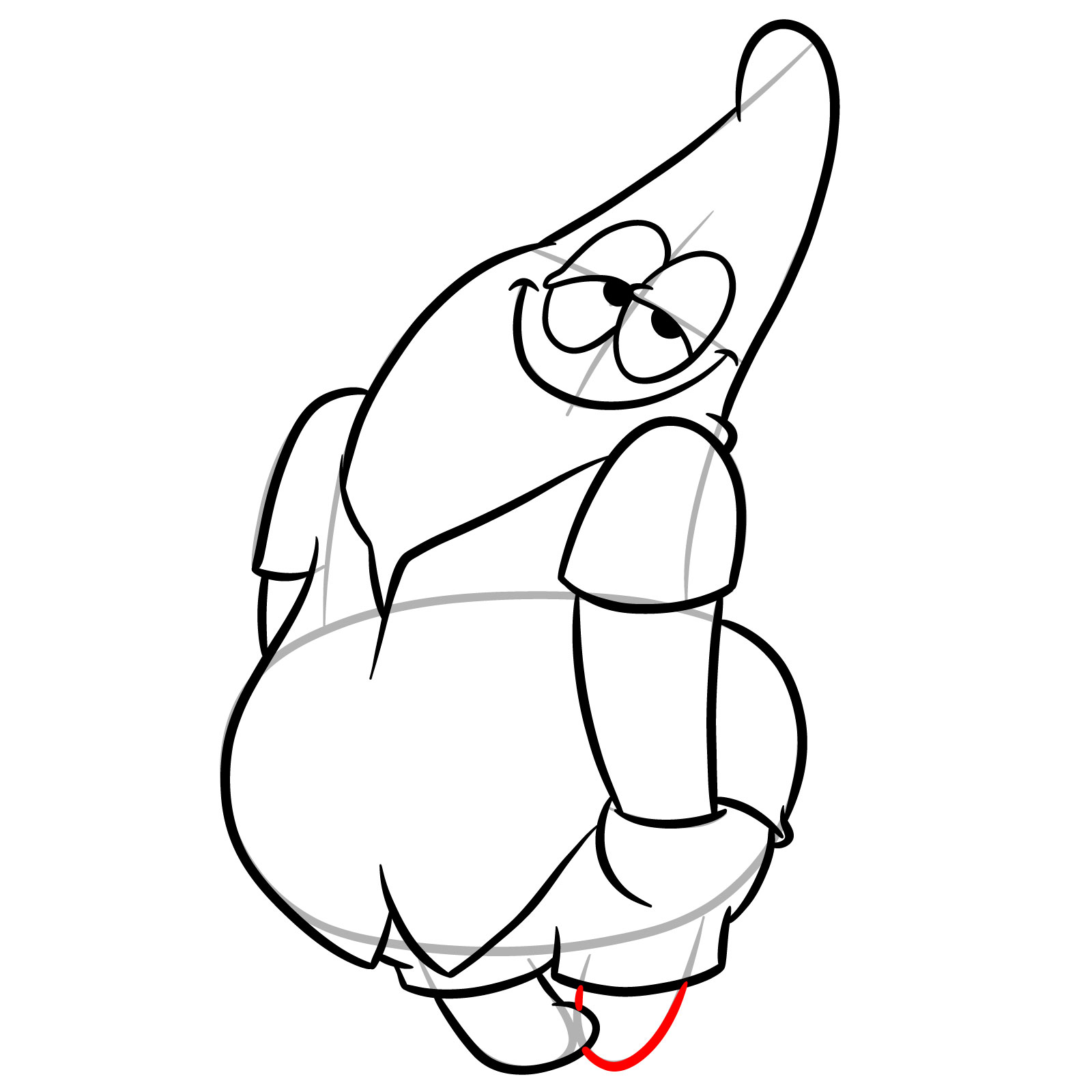 How to Draw Patrick from The Patrick Star Show - step 16