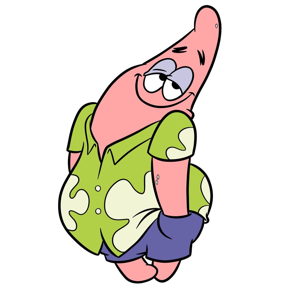 Learn How to Draw Patrick Starfish from Bikini Bottom in 21 Steps