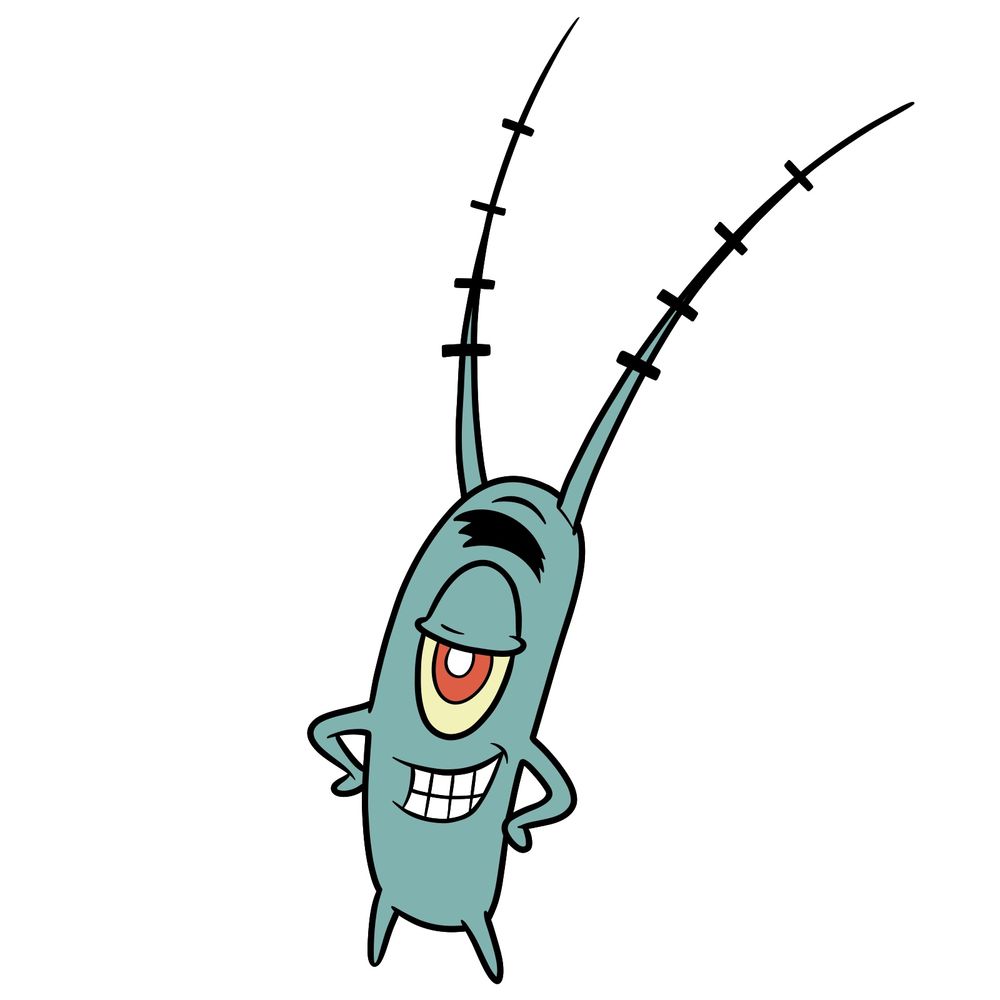 How to Draw Plankton: Draw Sheldon J. Plankton from SpongeBob