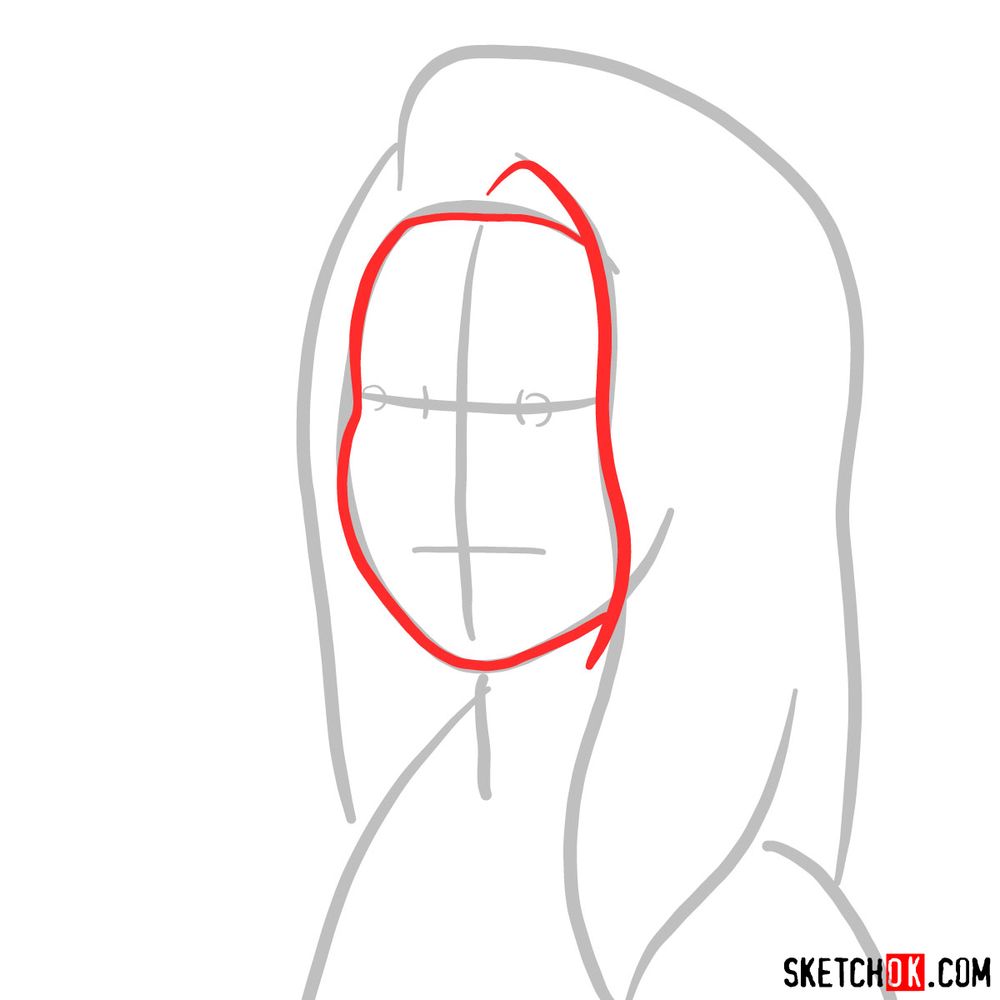 How to draw the portrait of Sarah Lynn | BoJack Horseman - step 02