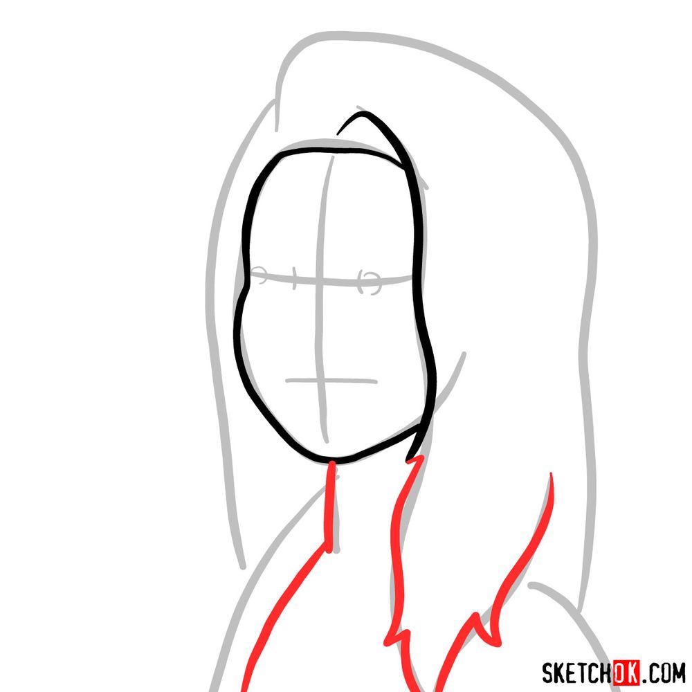 How to draw the portrait of Sarah Lynn | BoJack Horseman - step 03