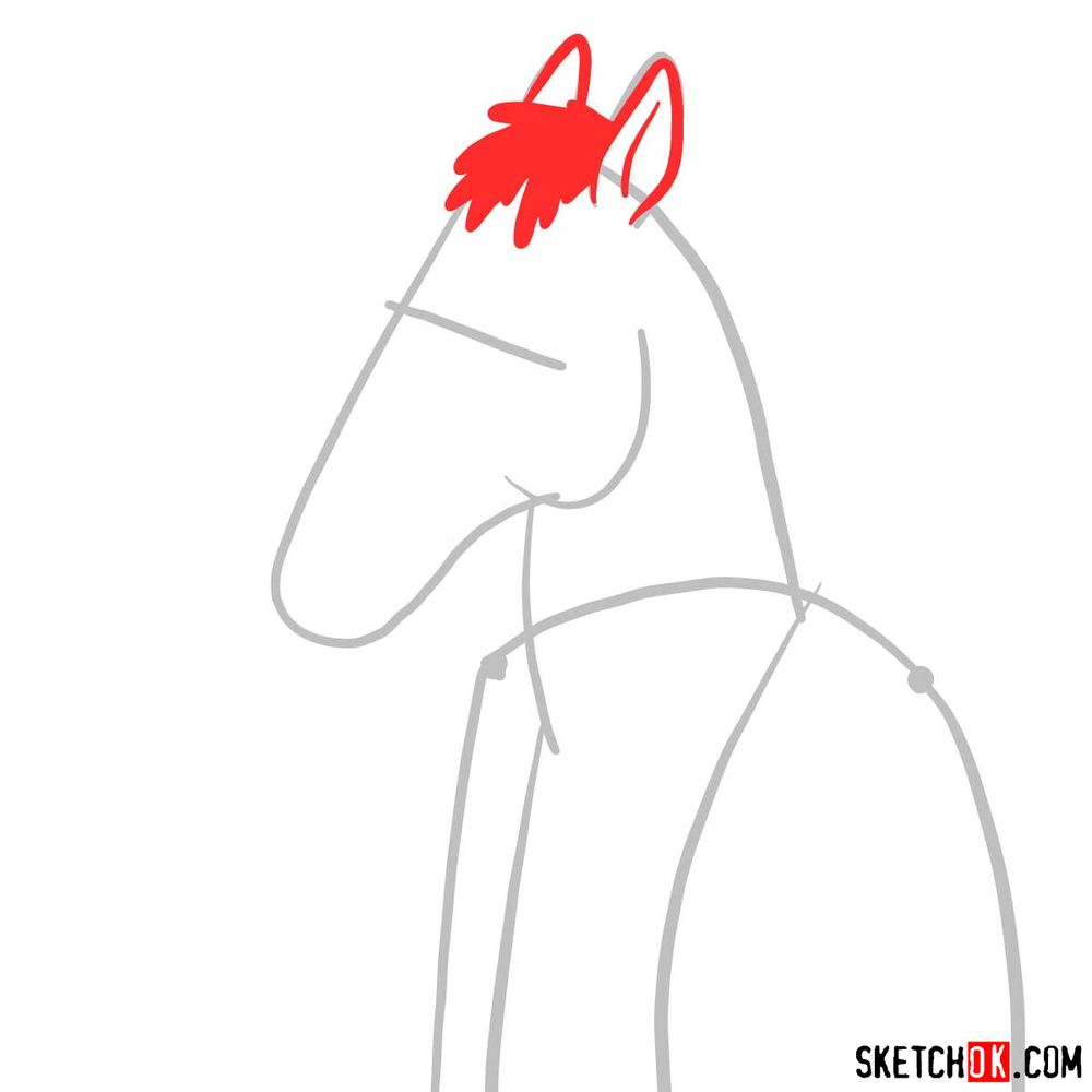 Another example how to draw BoJack Horseman - step 02