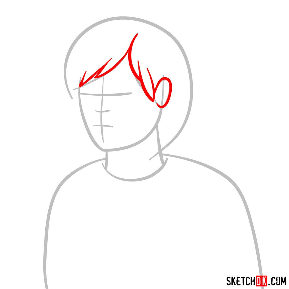 How to draw Diane Nguen's face (6th season) - step 03