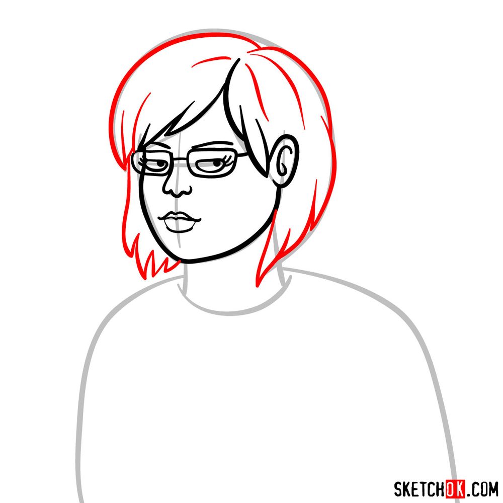 How to draw Diane Nguen's face (6th season) - step 07