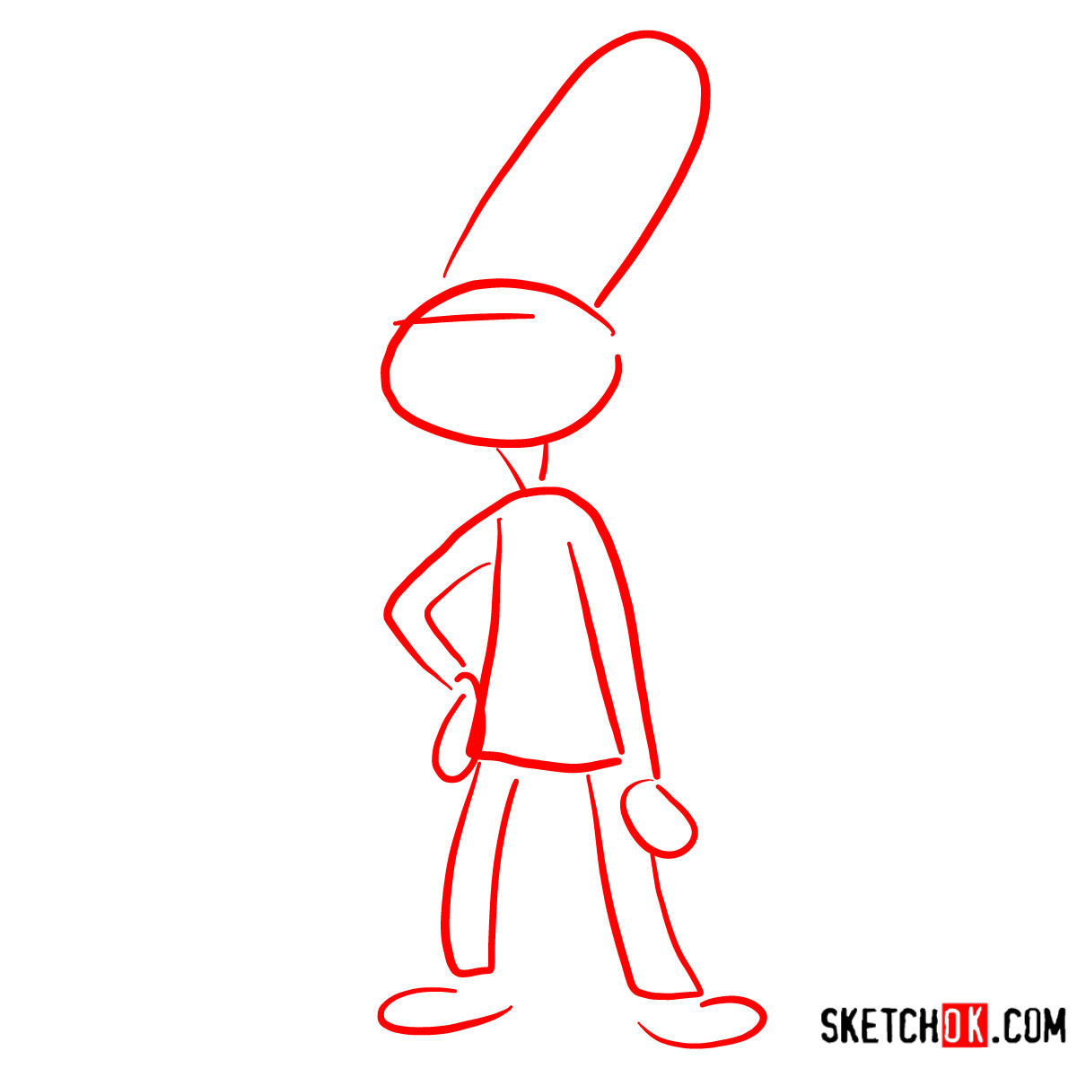 How to draw Gerald | Hey Arnold! - step 01