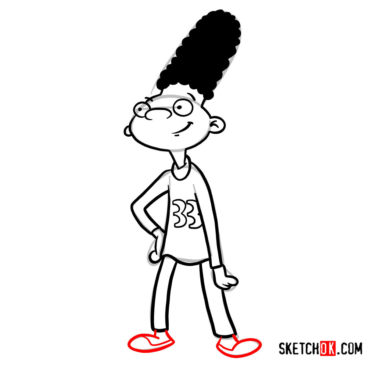 How to draw Gerald | Hey Arnold! - step 08