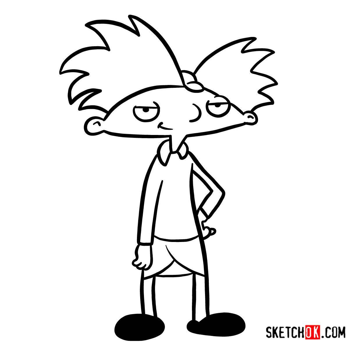 How to Draw Arnold, the FootballHeaded Protagonist Hey Arnold!