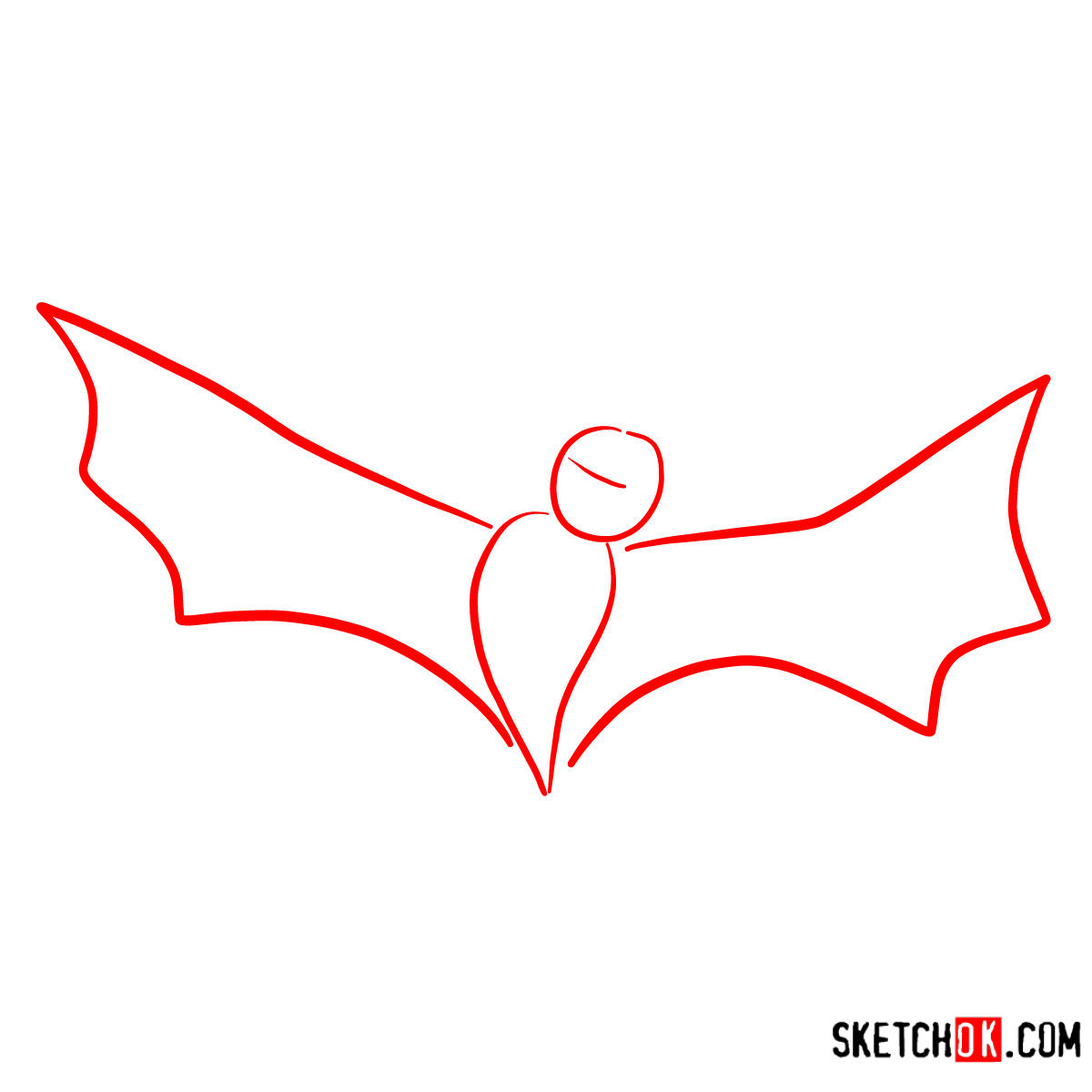 How to draw Bat Dracula | Hotel Transylvania - step 01