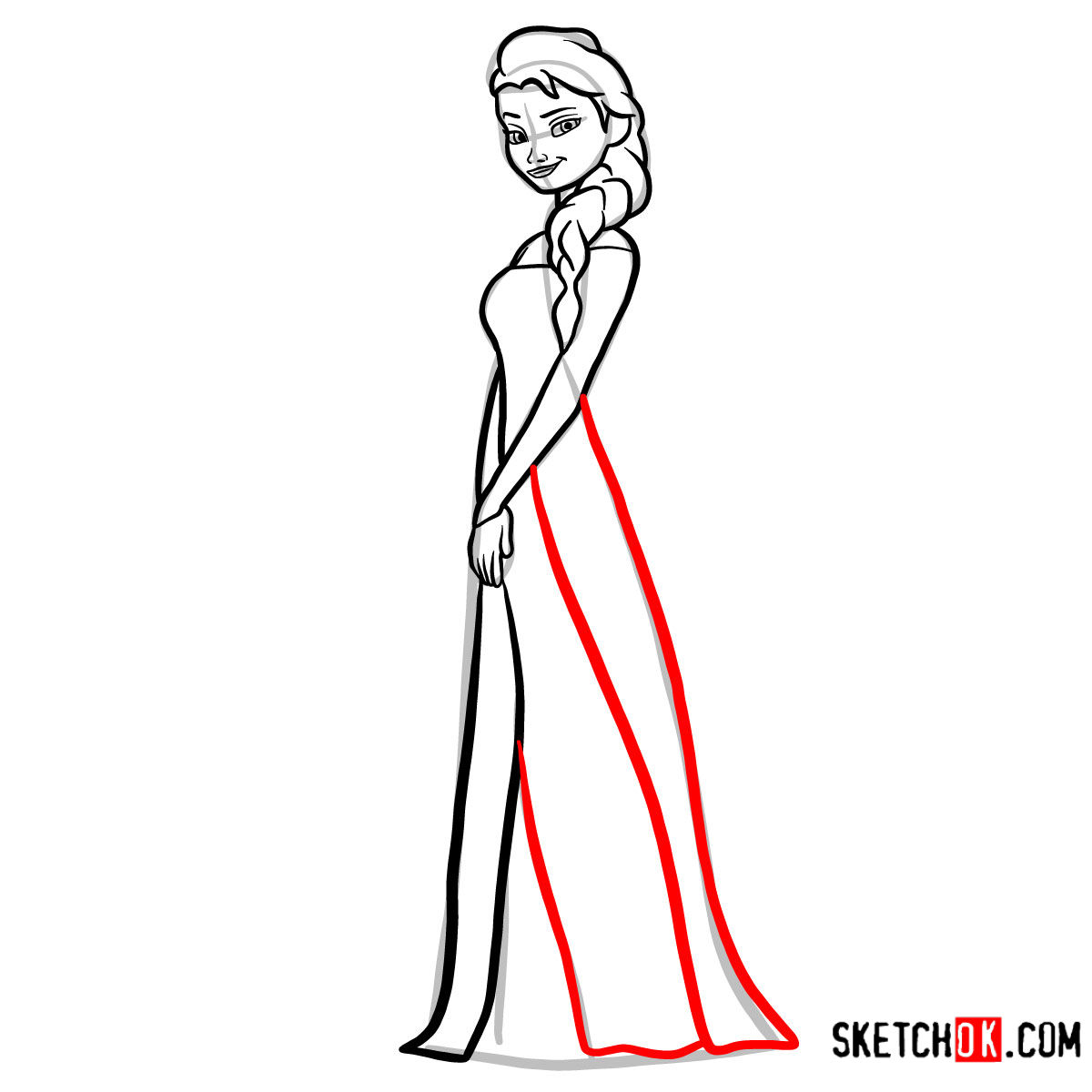 frozen 2 Elsa drawing the sketch in easy way|outline art master|drawing  tutorial - YouTube