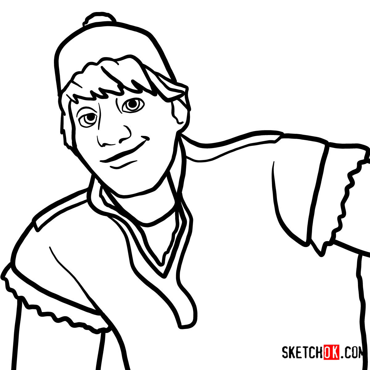 How to draw the face of Kristoff | Frozen