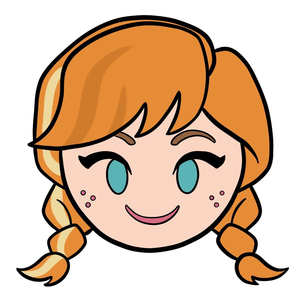 How to Draw Anna Emoji (Frozen): Disney Emoji Blitz