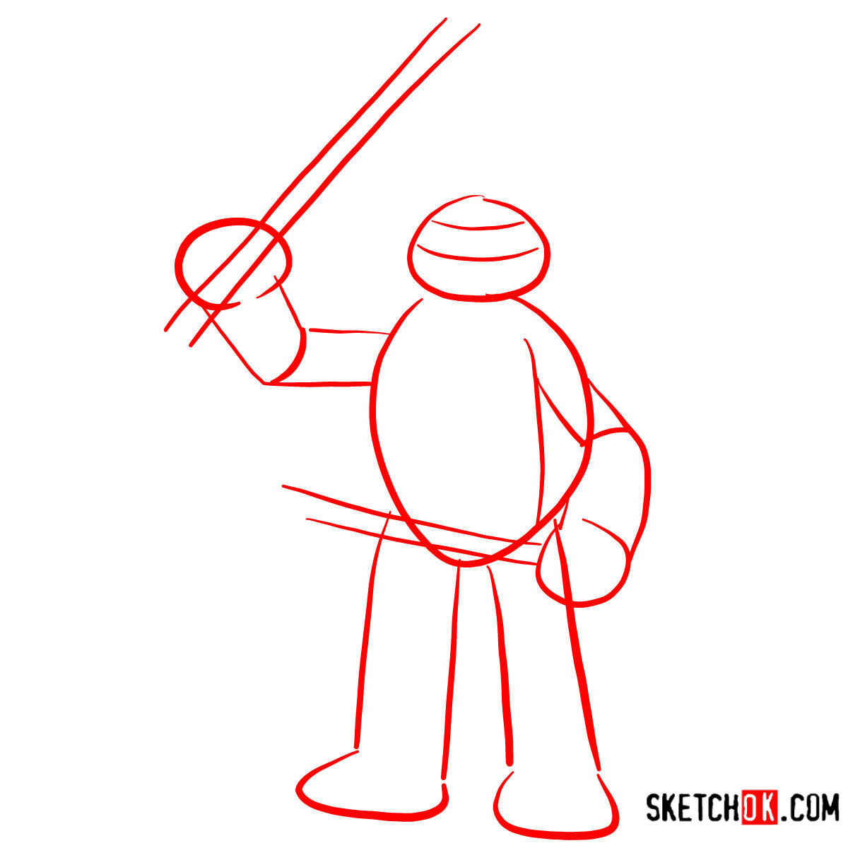 How to draw Leonardo | TMNT - step 01