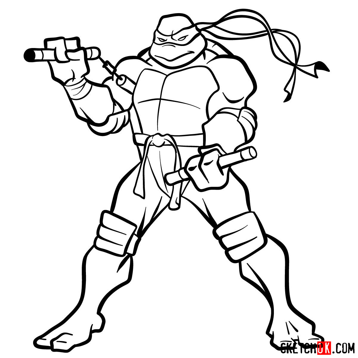 ninja turtle face drawing