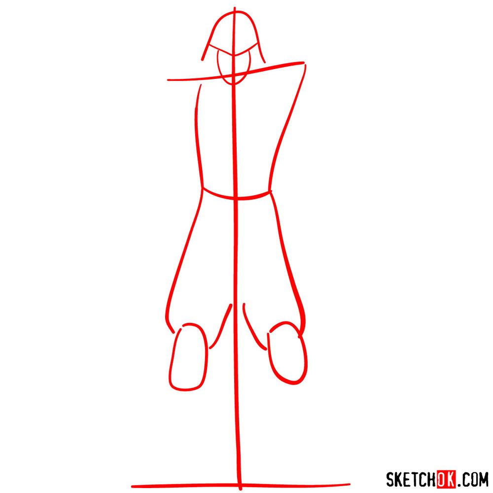 How to draw Shredder - step 01