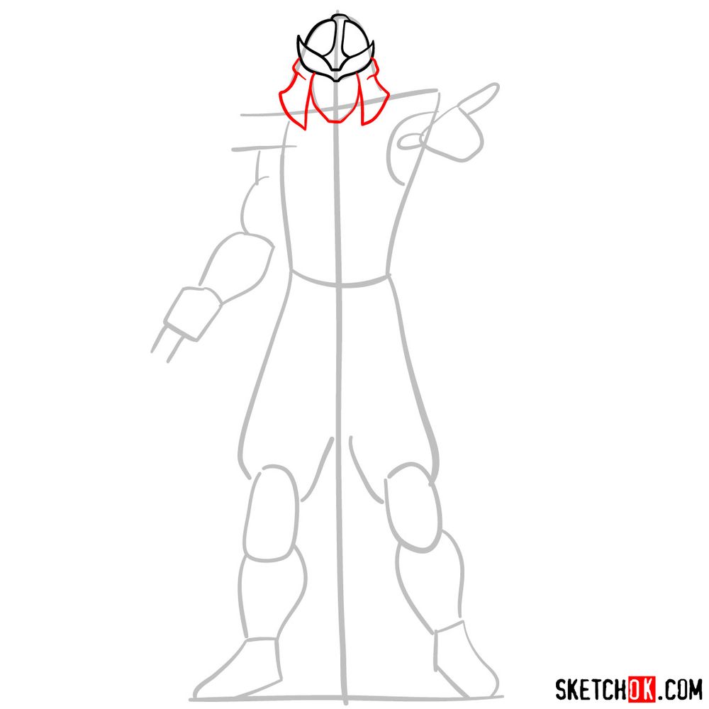 How to draw Shredder - step 04
