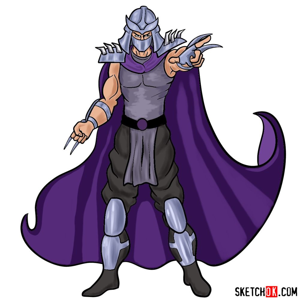 How to draw Shredder