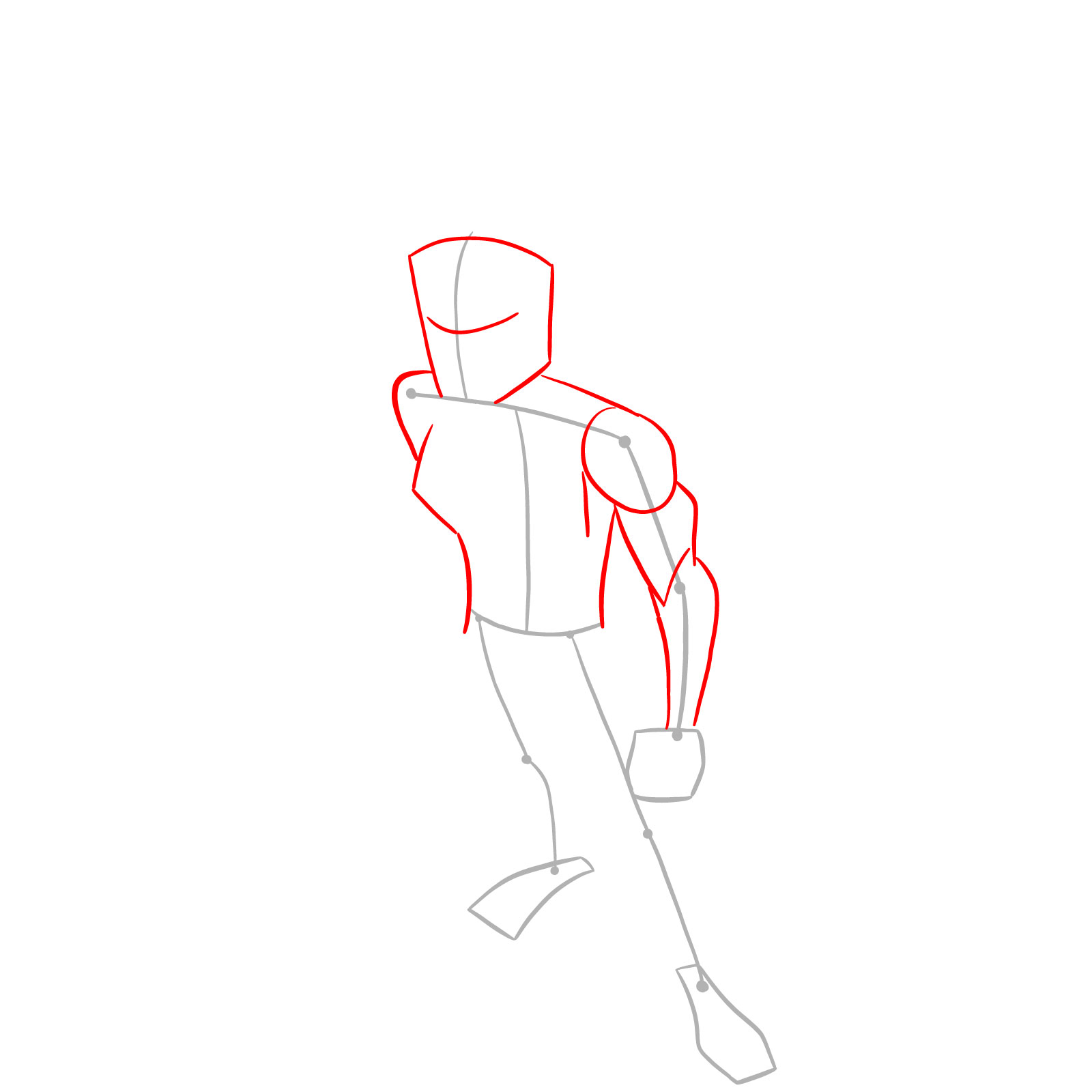 How to draw Donnie in Hamato Ninpō state - step 02