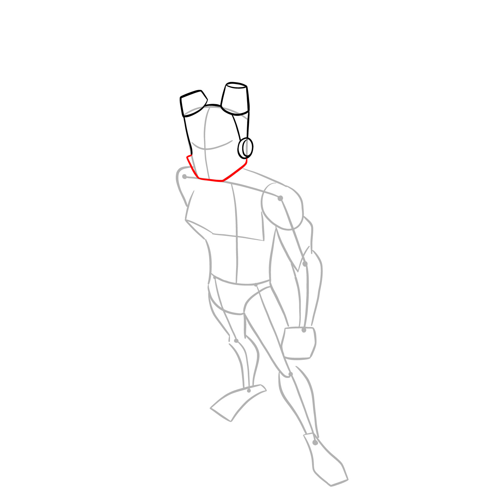 How to draw Donnie in Hamato Ninpō state - step 07