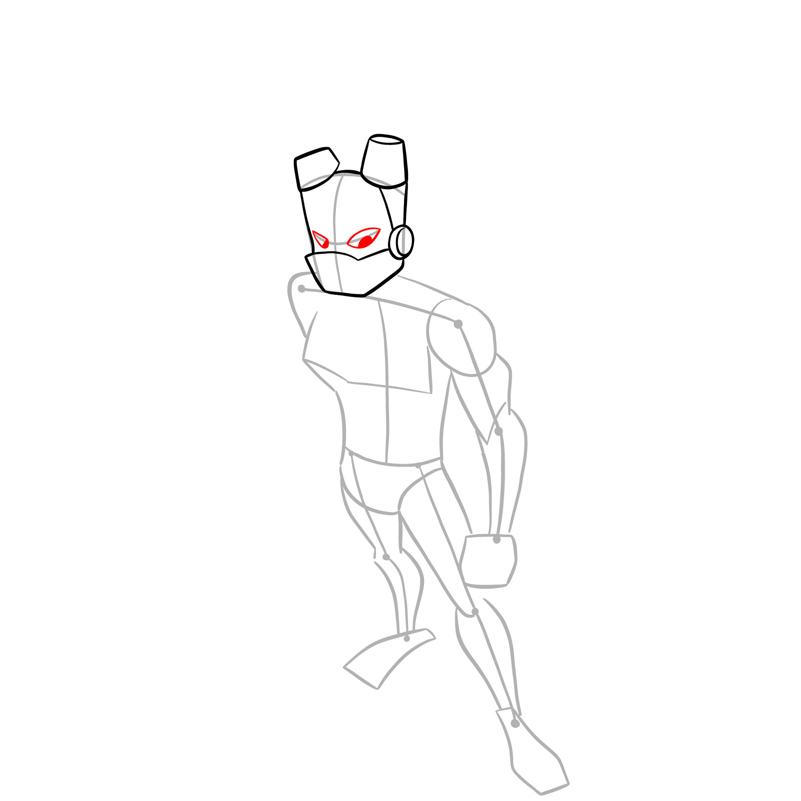 How to draw Donnie in Hamato Ninpō state - step 09