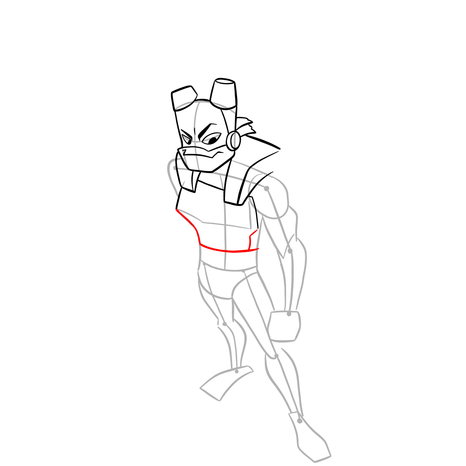 How to draw Donnie in Hamato Ninpō state - step 13