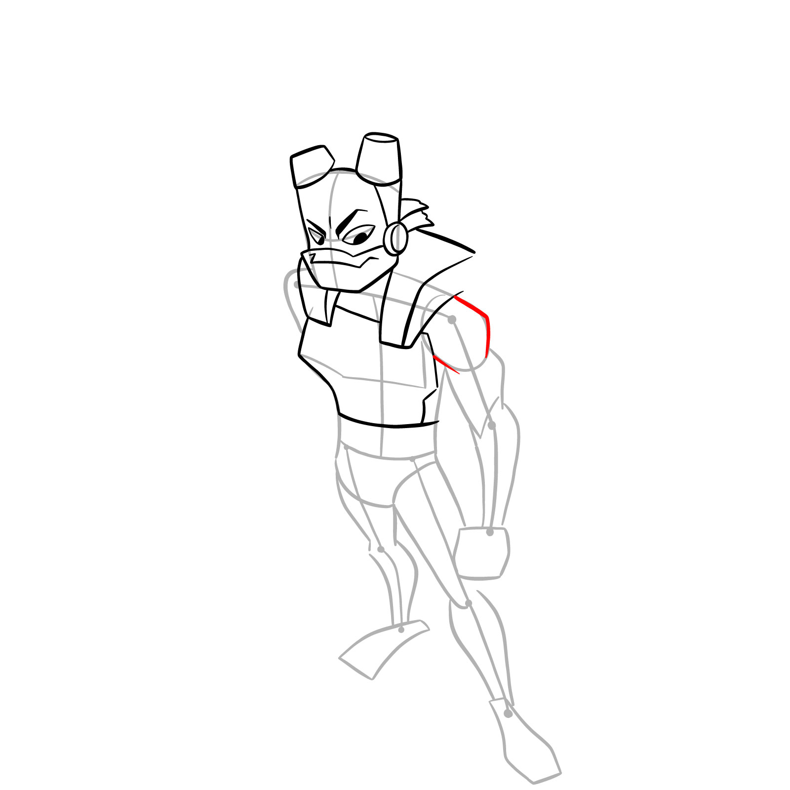 How to draw Donnie in Hamato Ninpō state - step 14