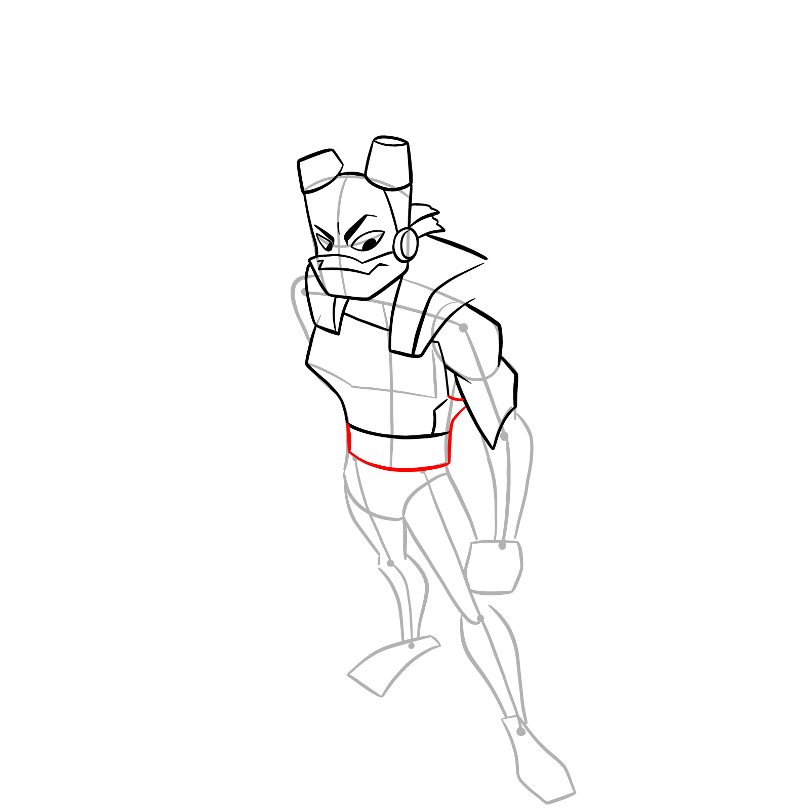 How to draw Donnie in Hamato Ninpō state - step 16