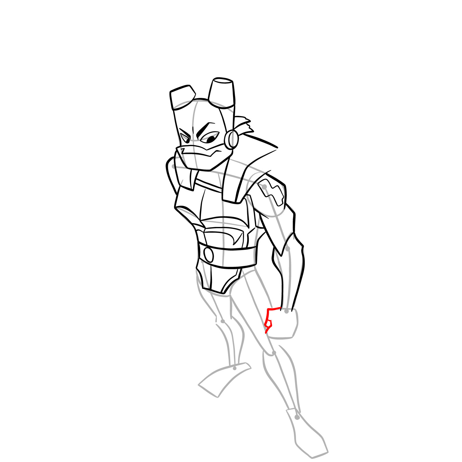 How to draw Donnie in Hamato Ninpō state - step 24