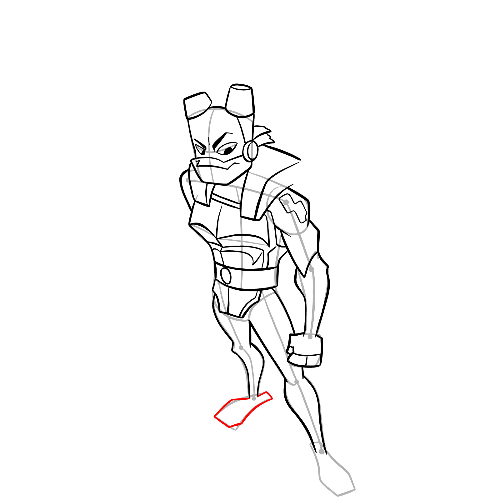 How to draw Donnie in Hamato Ninpō state - step 29