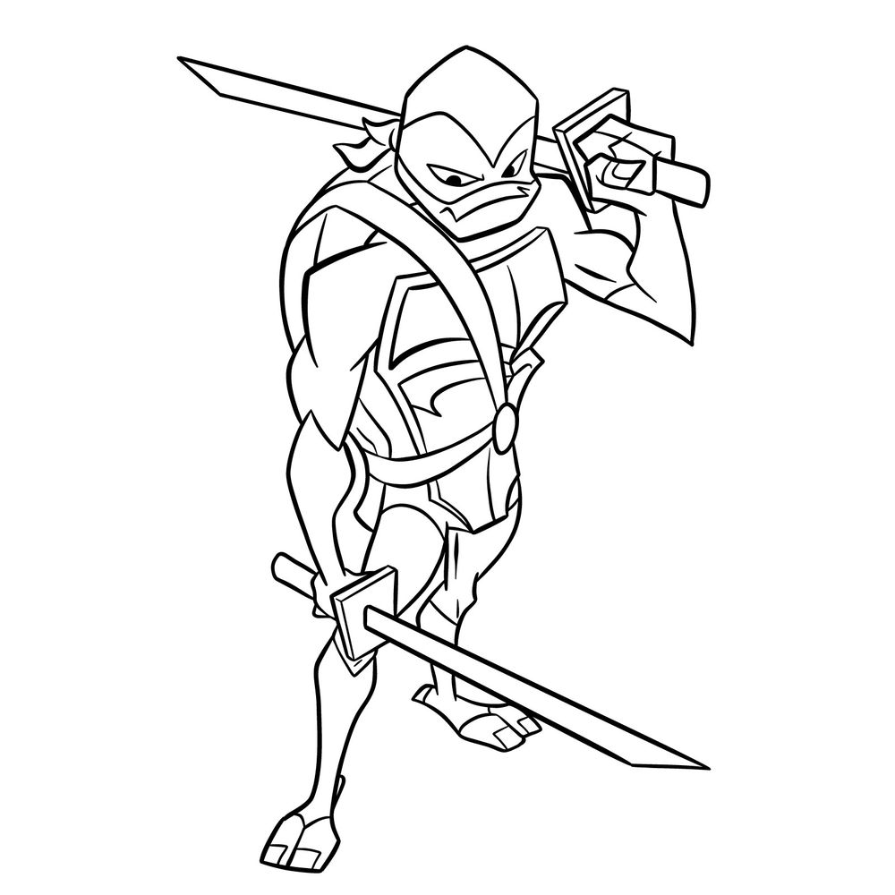 How to draw Leo in Hamato Ninpō state