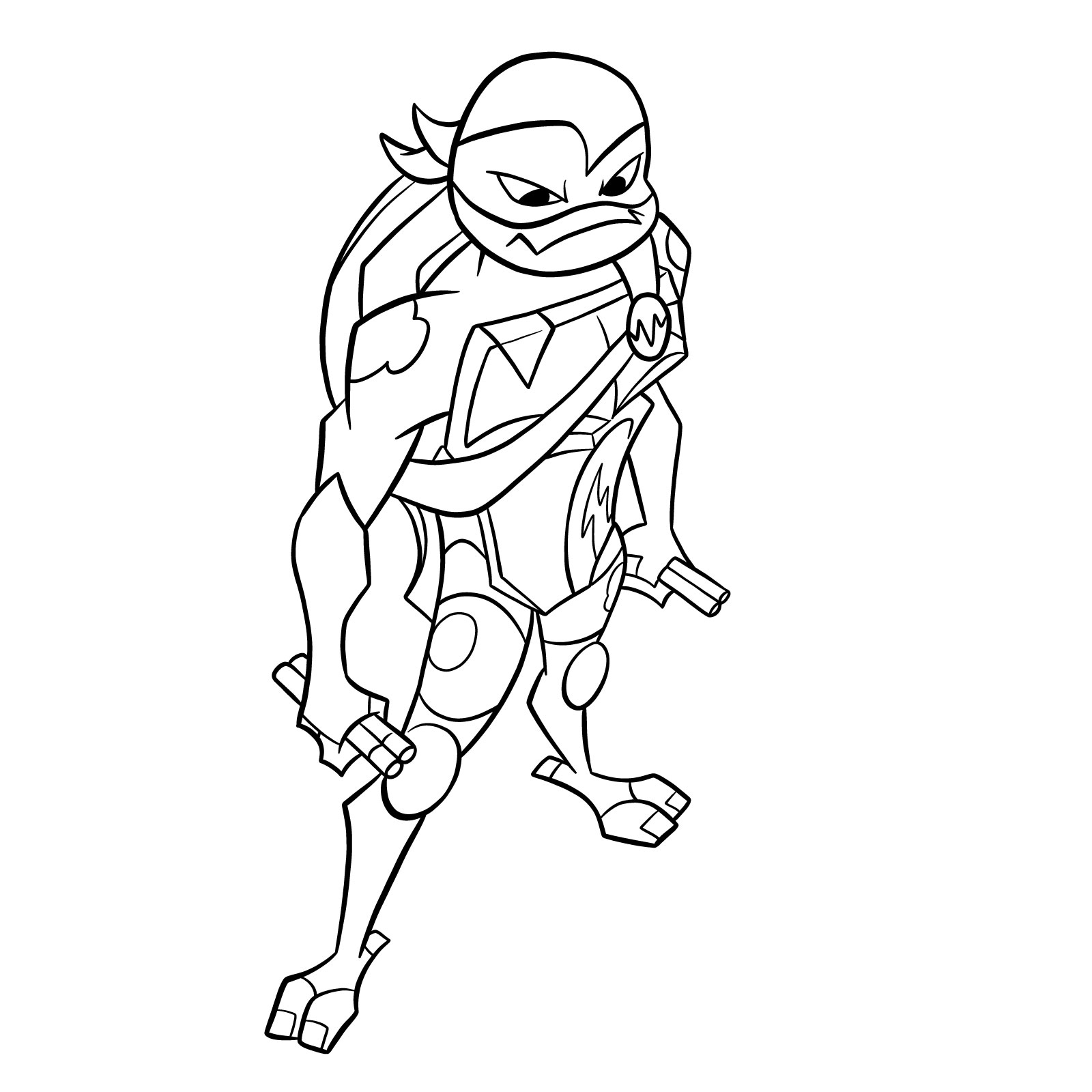 How to draw Mikey in Hamato Ninpō state - final step