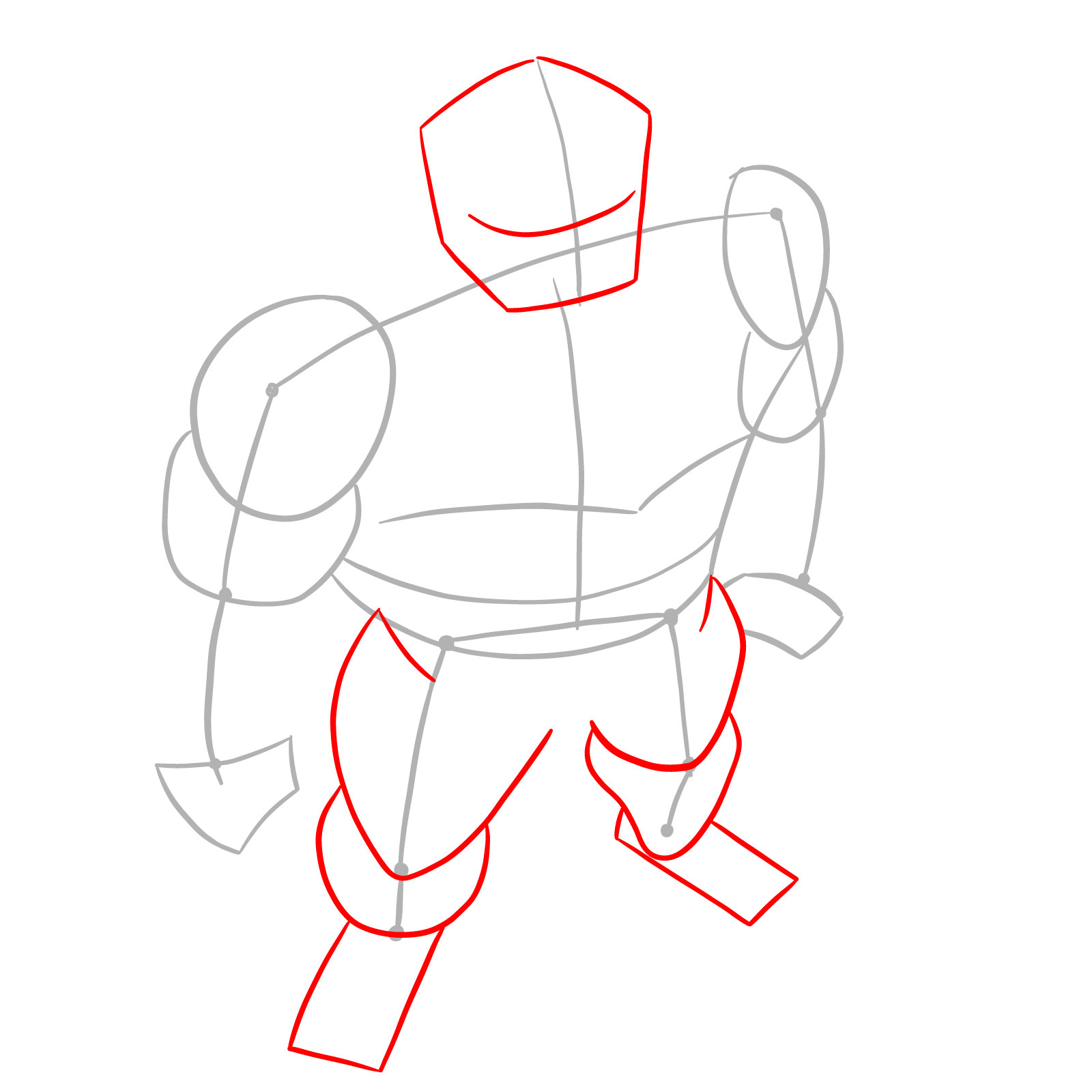 How to draw Raph in Hamato Ninpō state - step 03