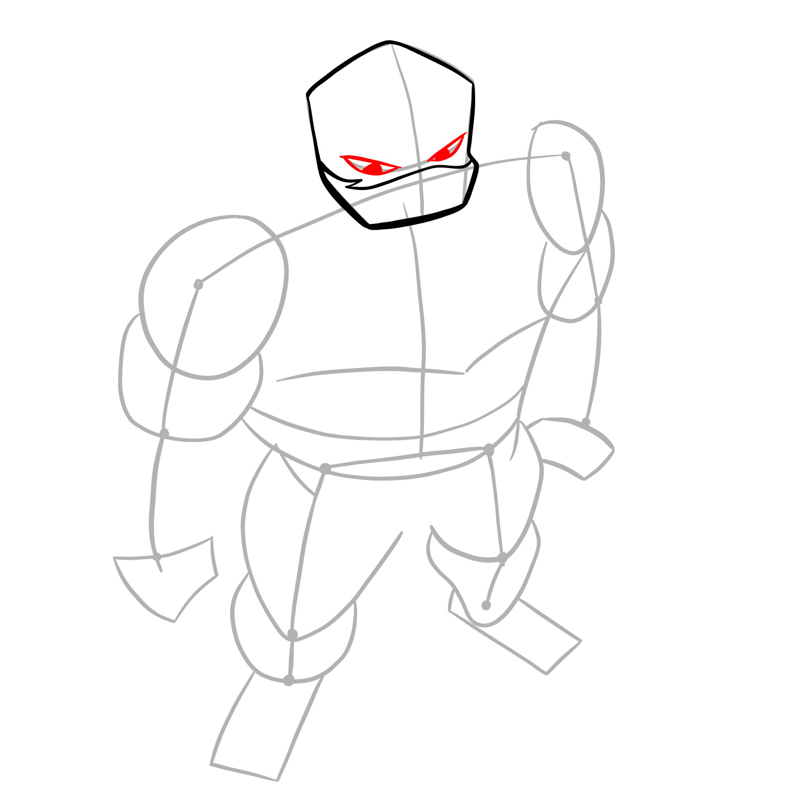 How to draw Raph in Hamato Ninpō state - step 06