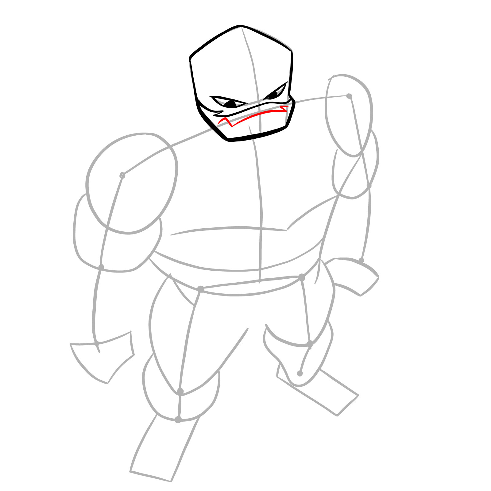 How to draw Raph in Hamato Ninpō state - step 07