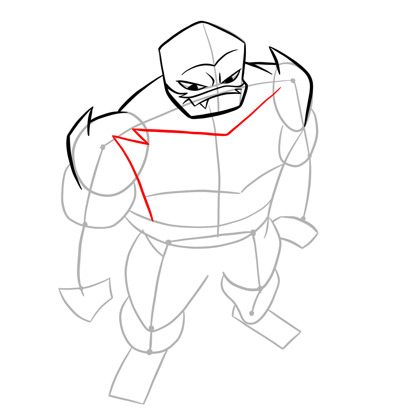 How to draw Raph in Hamato Ninpō state - step 10