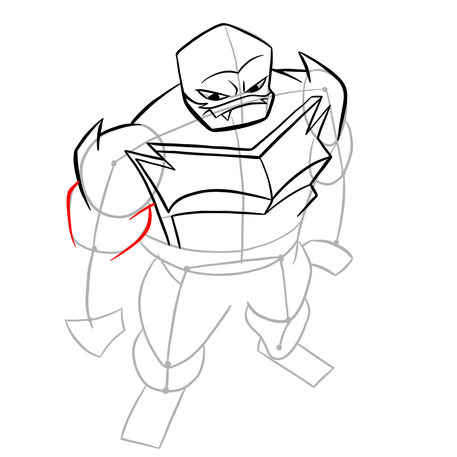 How to draw Raph in Hamato Ninpō state - step 13