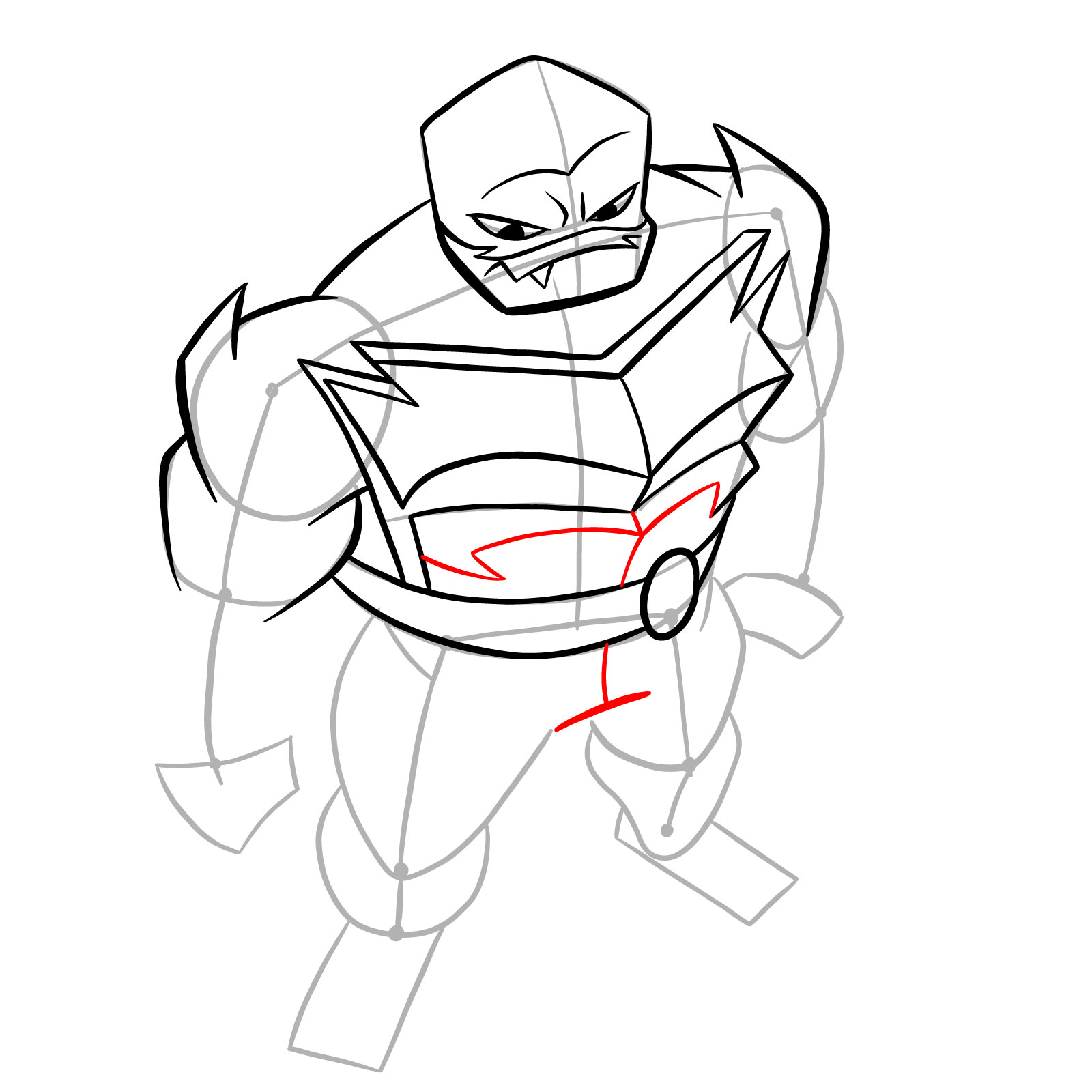 How to draw Raph in Hamato Ninpō state - step 15