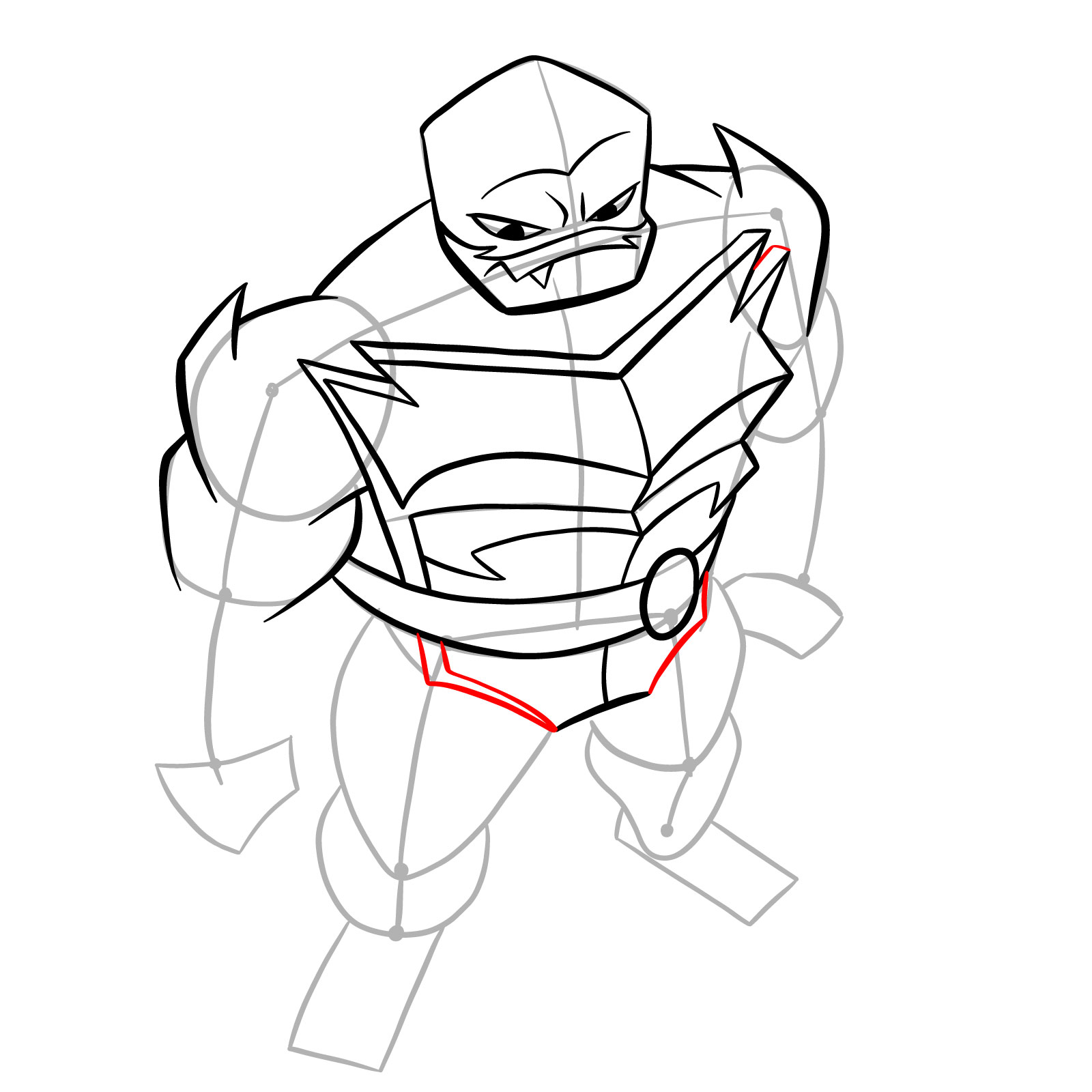 How to draw Raph in Hamato Ninpō state - step 16