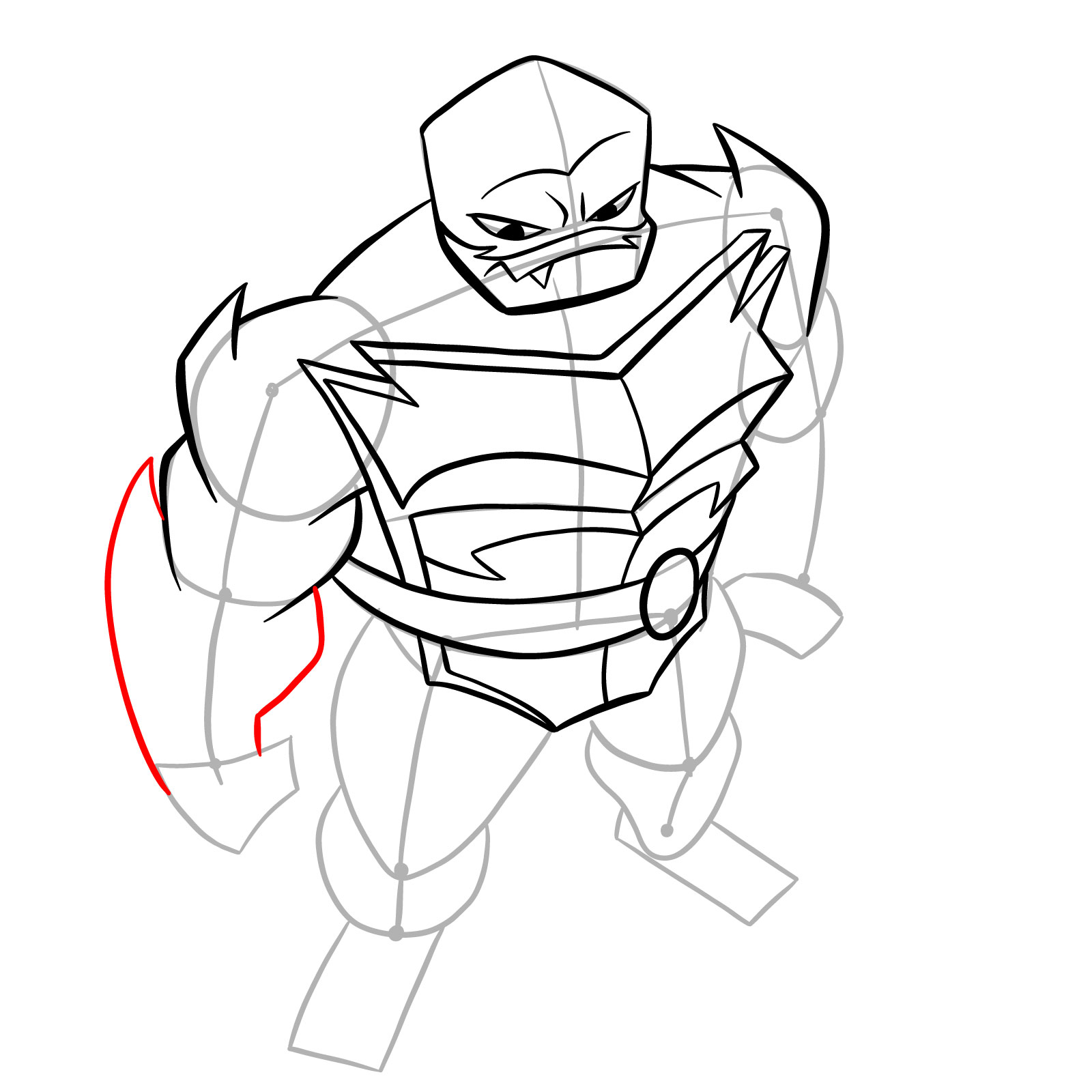 How to draw Raph in Hamato Ninpō state - step 17