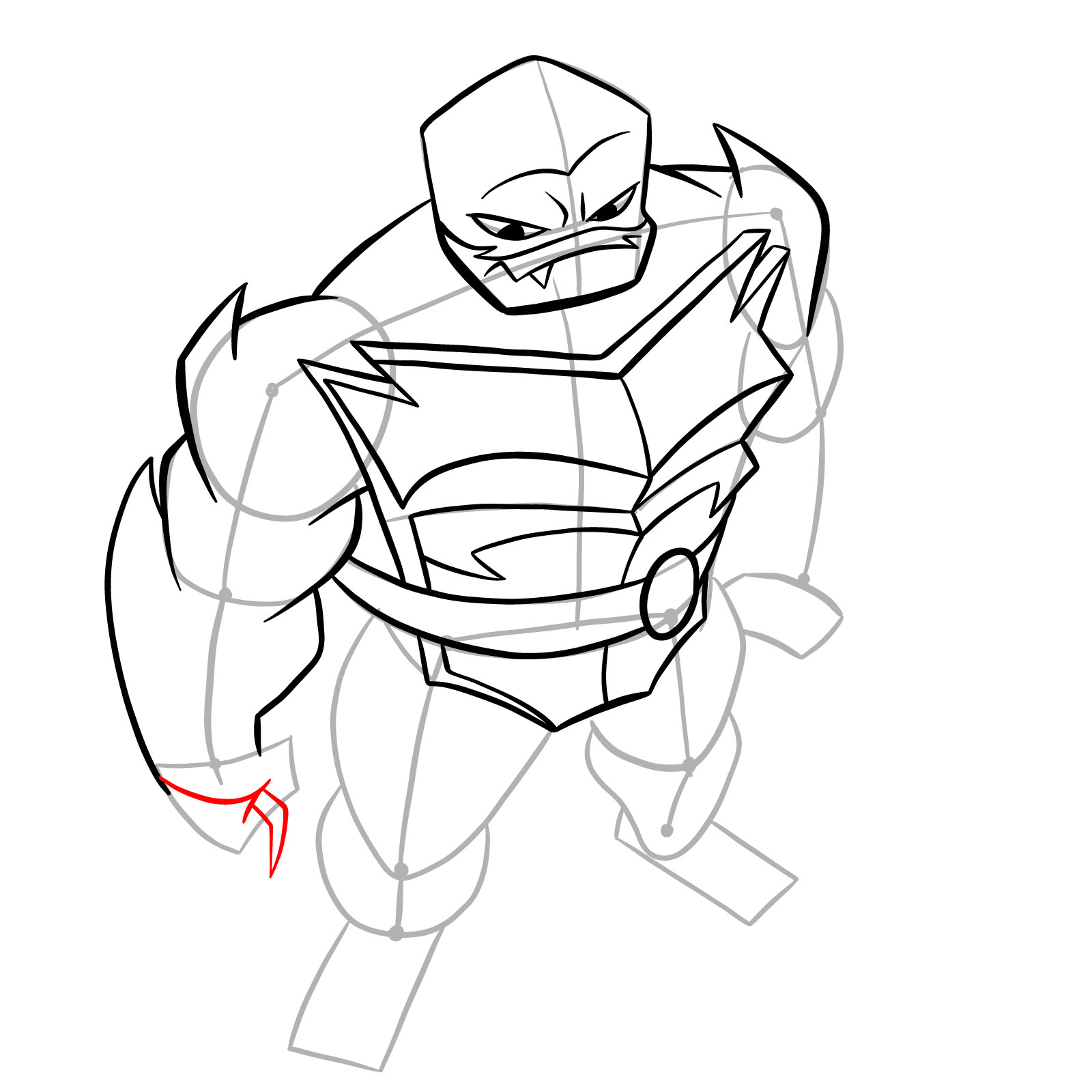How to draw Raph in Hamato Ninpō state - step 18