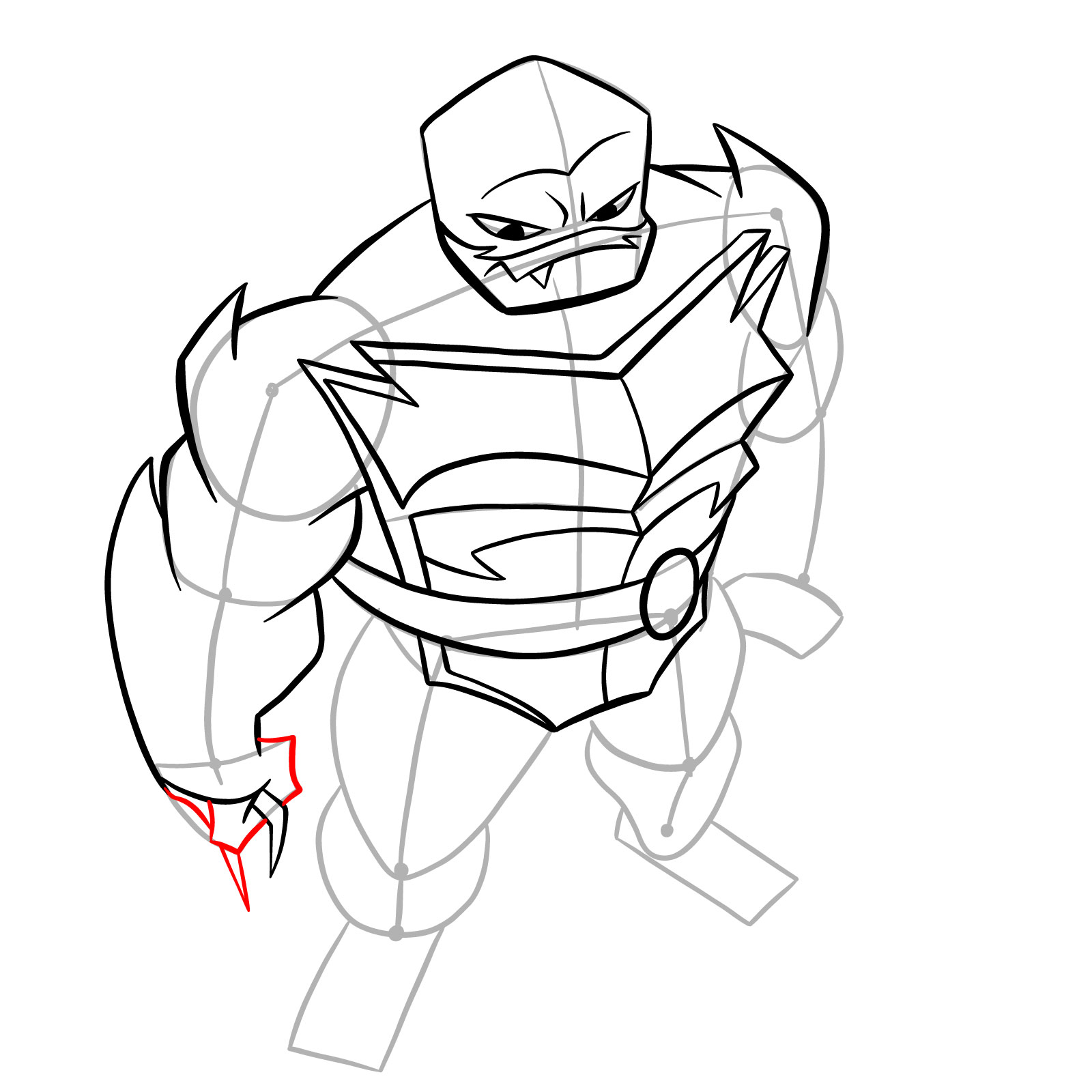 How to draw Raph in Hamato Ninpō state - step 19