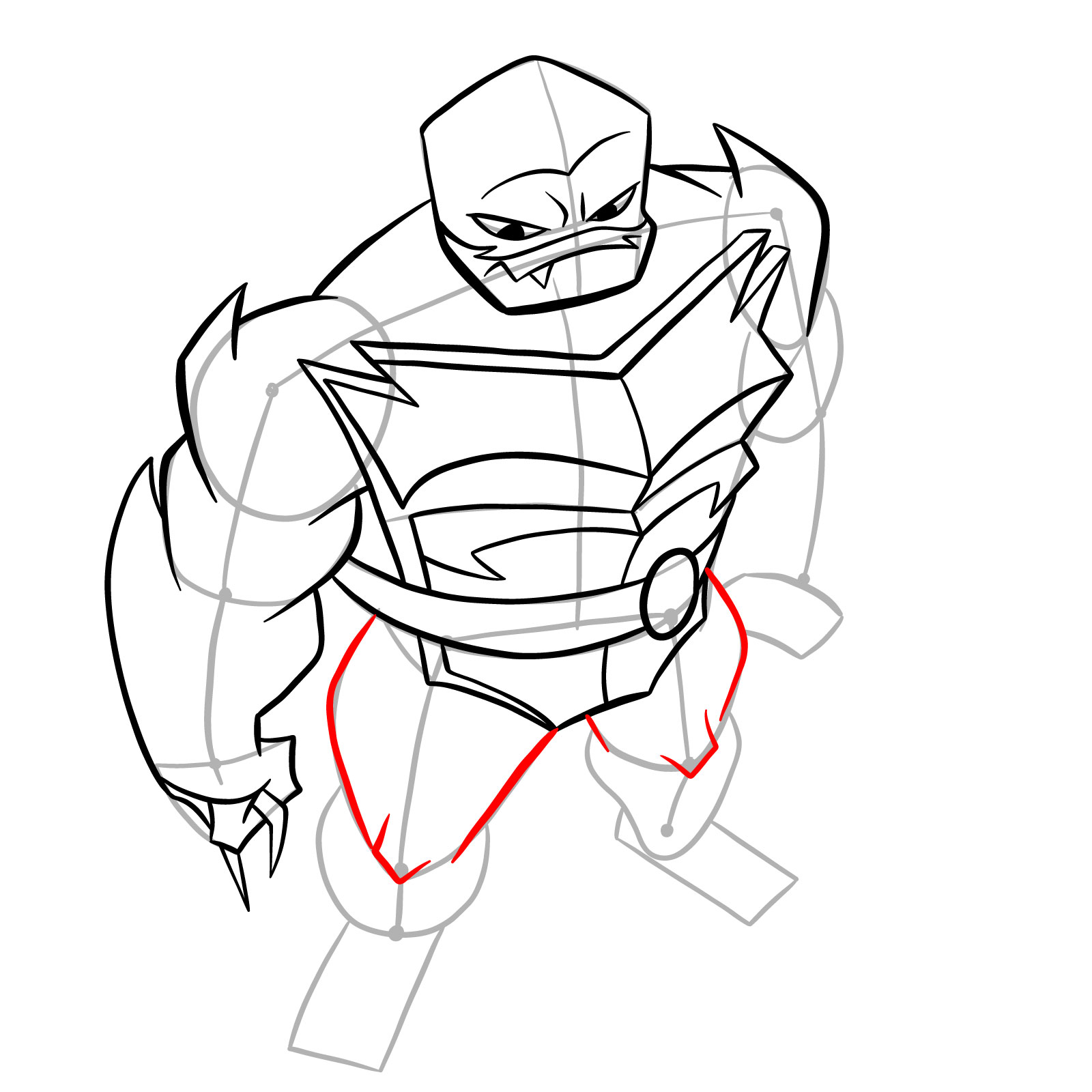How to draw Raph in Hamato Ninpō state - step 20