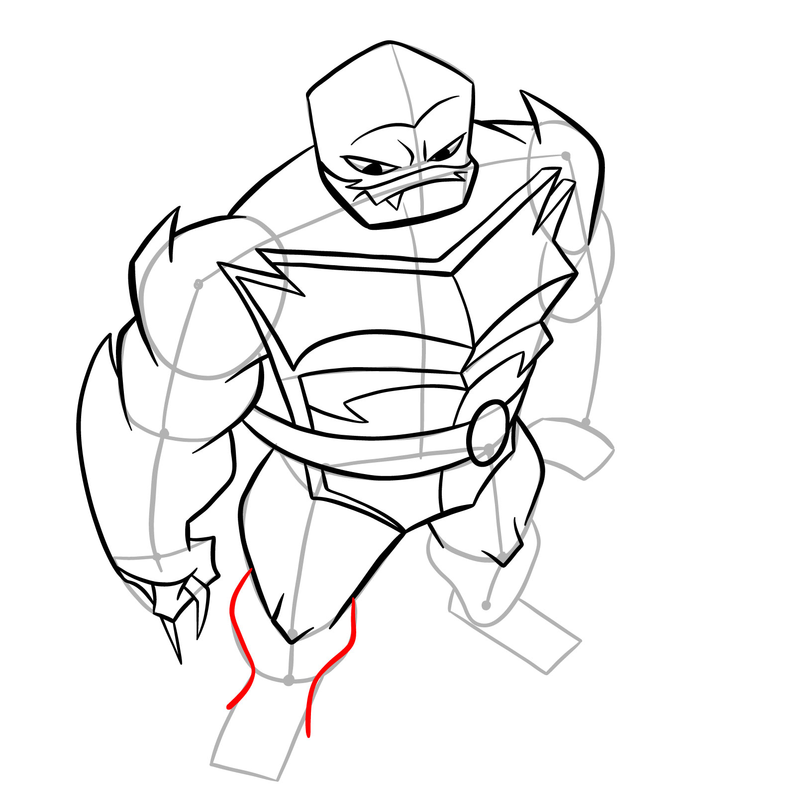 How to draw Raph in Hamato Ninpō state - step 21