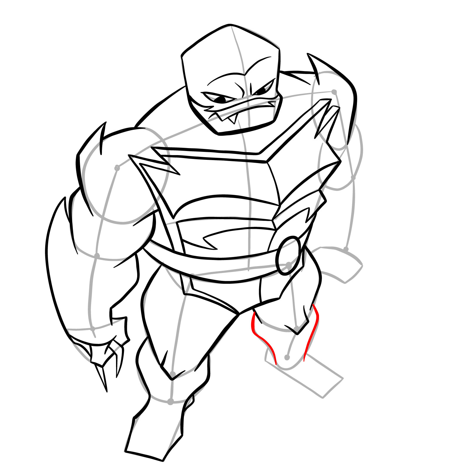 How to draw Raph in Hamato Ninpō state - step 23