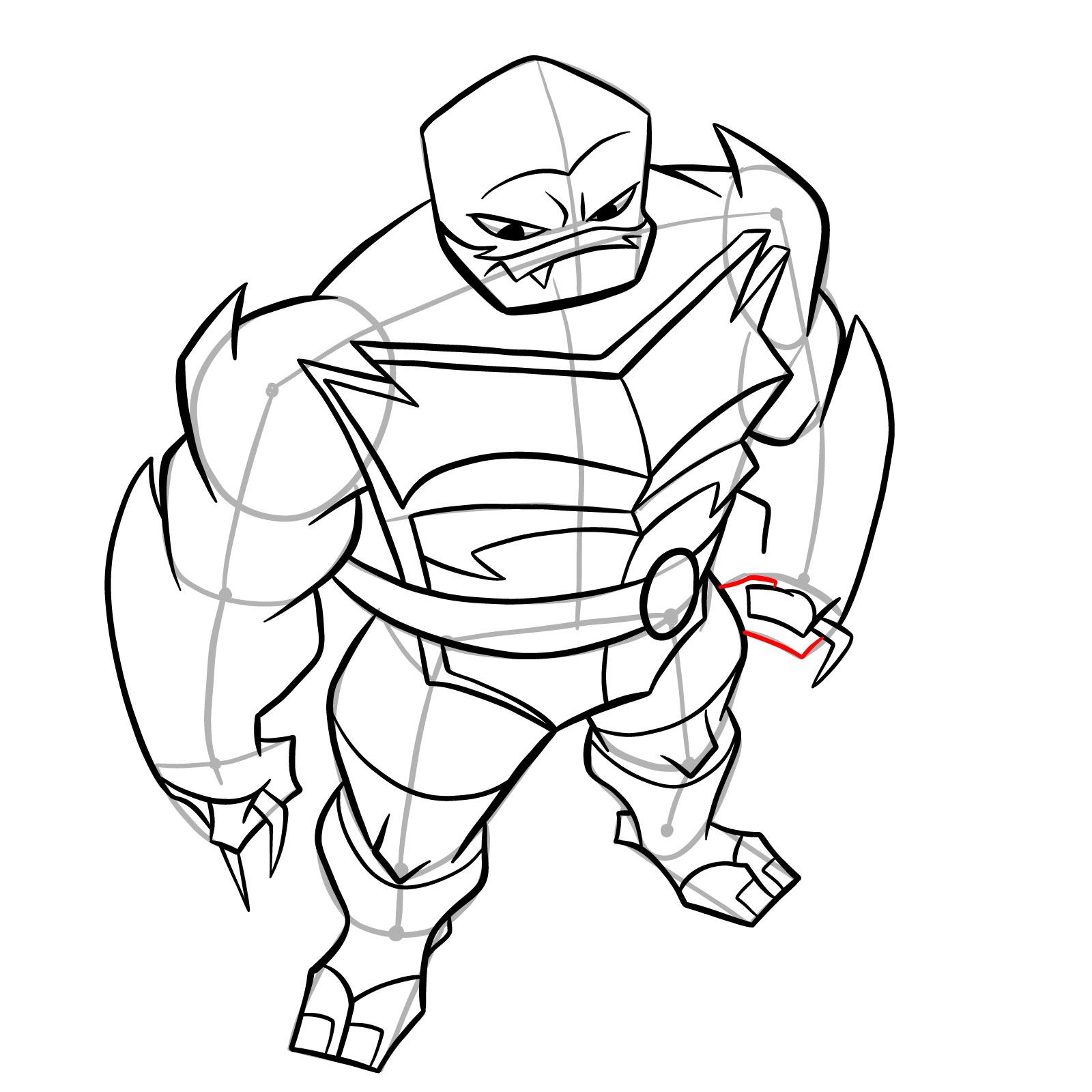 How to draw Raph in Hamato Ninpō state - step 30