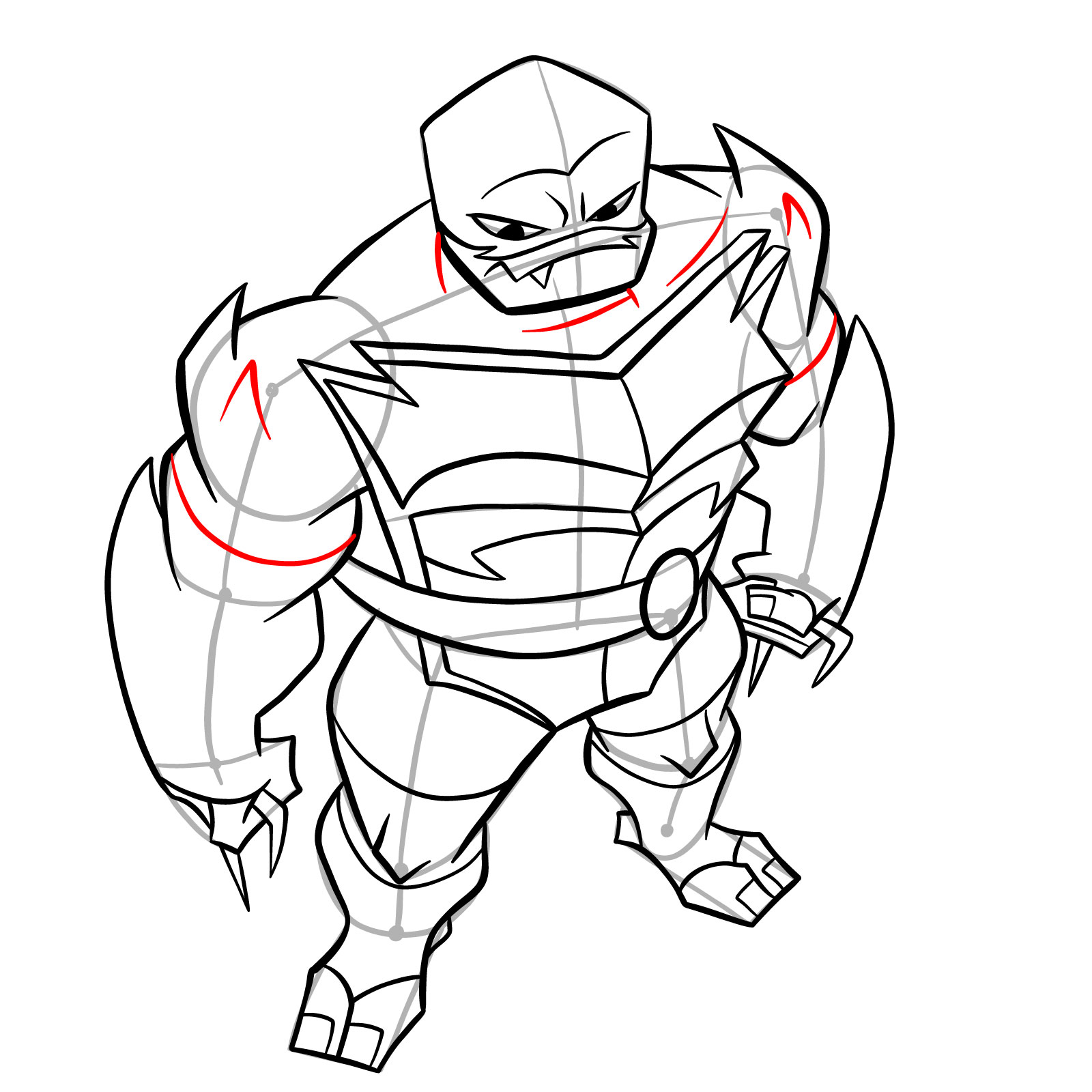 How to draw Raph in Hamato Ninpō state - step 32