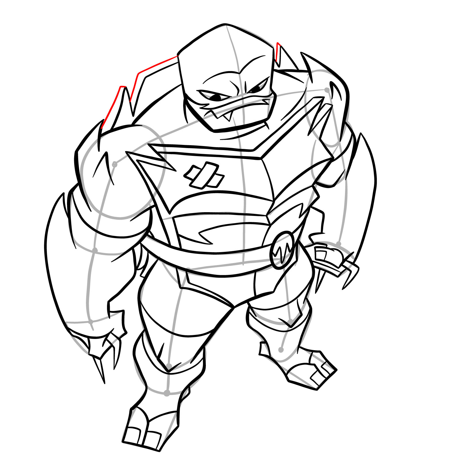 How to draw Raph in Hamato Ninpō state - step 35
