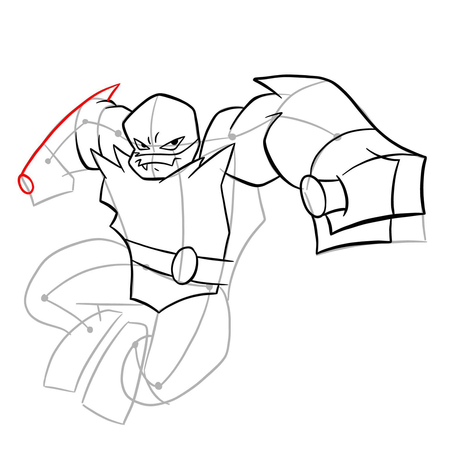 How to draw Raphael (Rise of TMNT) - step 18